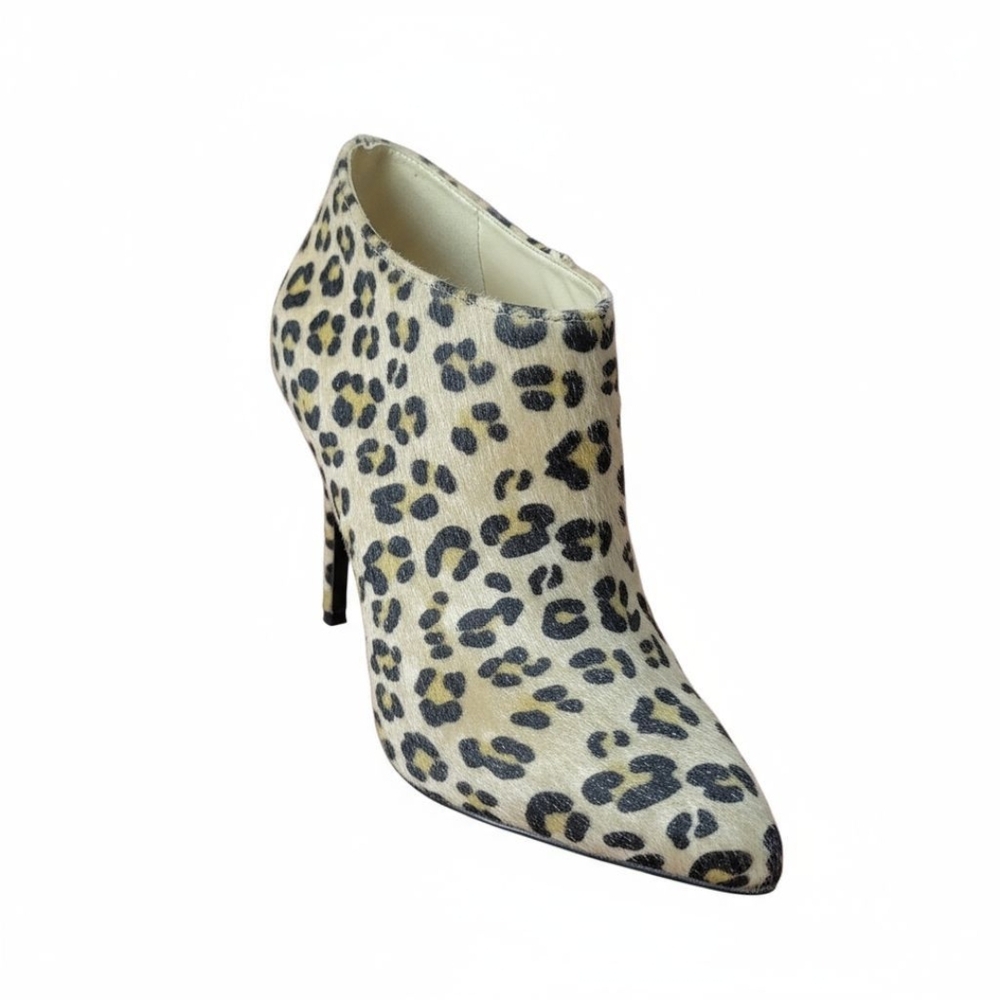 FSJ Leopard Print Heeled Boots